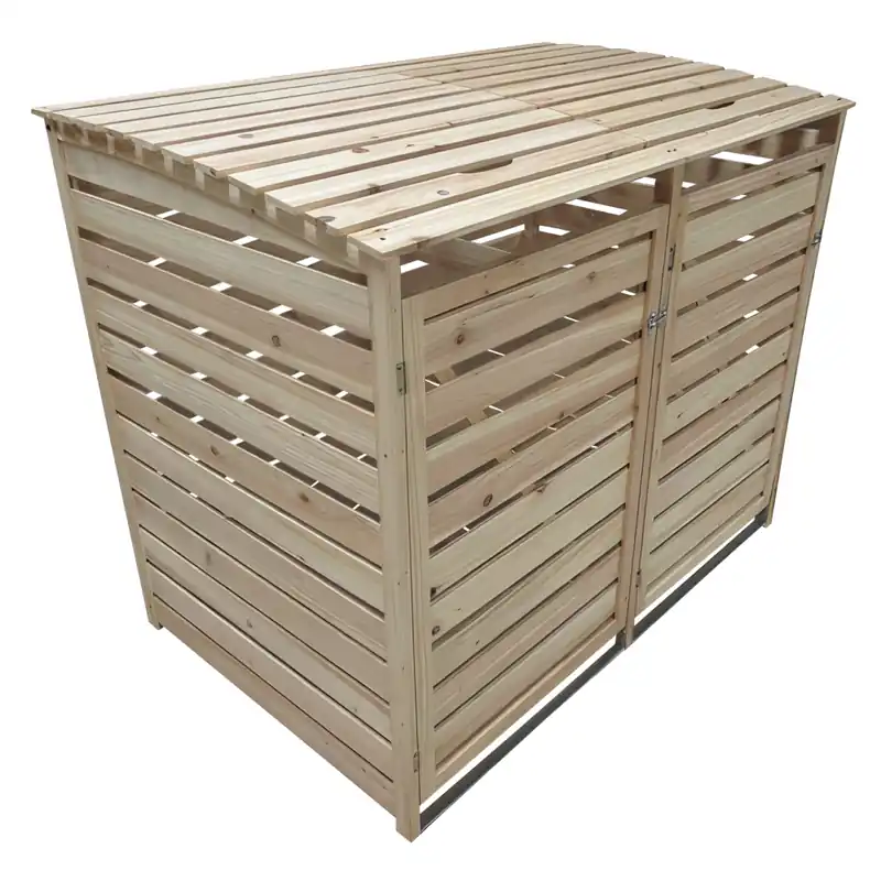 Dřevěný box na dva odpadkové koše, přírodní, BRUDO TYP 1 Objednat Nyní
