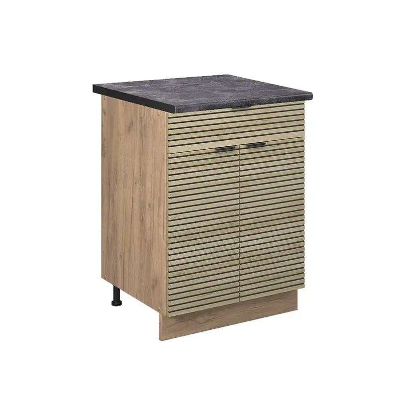 Originální Spodní skříňka kuchyňské linky Fame-Line Dubový panel 60 cm se zásuvkou, PD Antracit Vicco