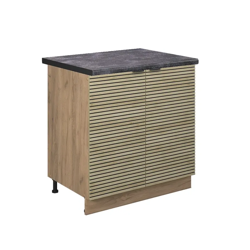 Skříňka pod dřez Fame-Line Dubový panel 80 cm , PD Antracit Vicco Sleva