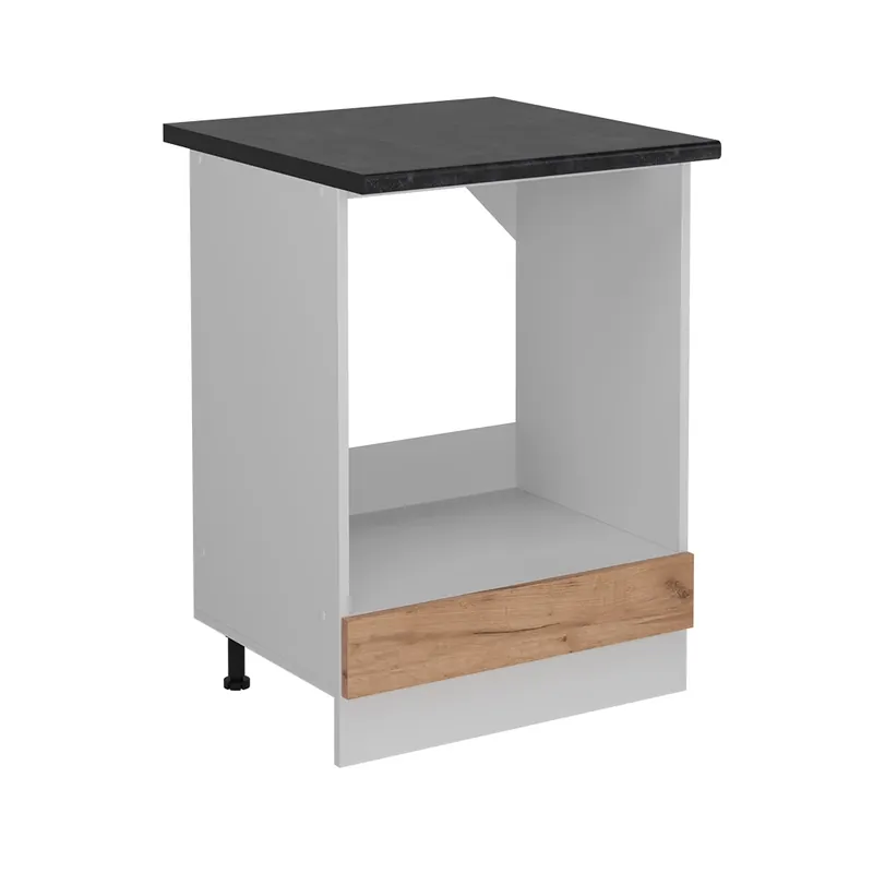 Skříňka na vestavěnou troubu R-Line Zlatý mocný dub 60 cm PD Antracit Vicco Novinka