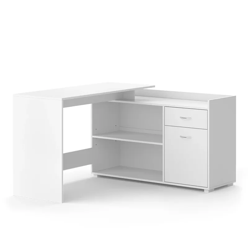 Rohový psací stůl Noira Bílá 135 x 77 cm se zásuvkou Vicco Nakupujte Hned