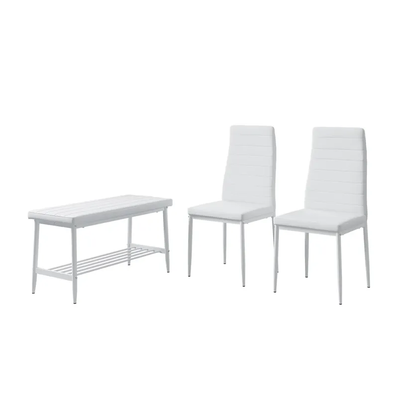 Lavice a židle Grand Bílá 85 x 46.5 cm 3dílná sada Vicco Víkendová Akce