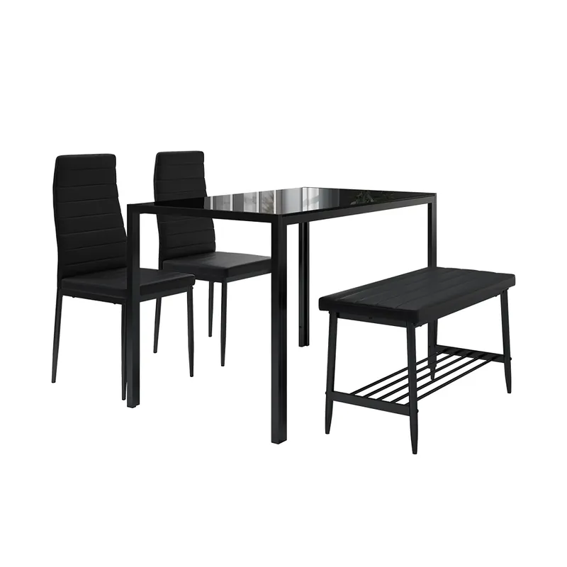 Objednat Nyní Jídelní set Grand Černá 120 x 70 cm 4dílná sada Vicco