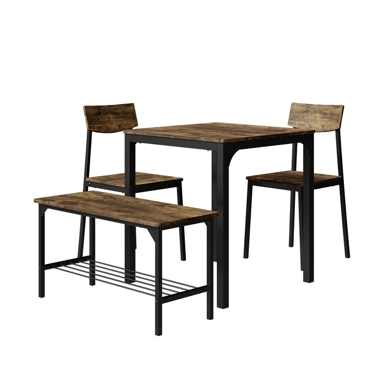 Akční Cena Jídelní set Fyrk Černá/dubová rustikální 70 x 70 cm 4 díly Vicco