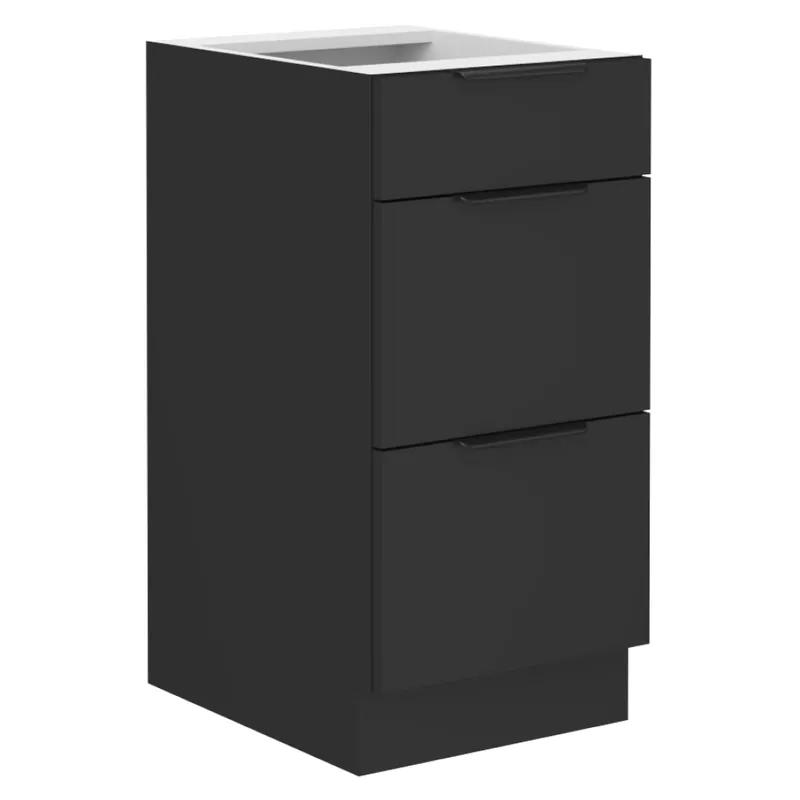 Spodní skříňka, černá, SIBER 40 D 3S BB Must-Have