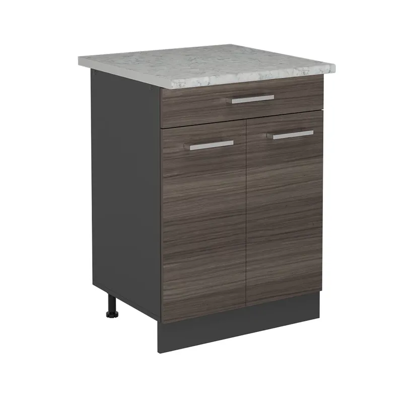 Expresní Doručení Spodní skříňka kuchyňské linky R-Line Ušlechtilá šedá 60 cm PD Mramor Vicco
