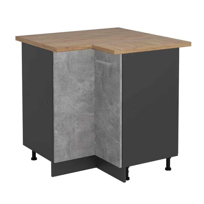 Rohová skříňka R-Line Beton 75.6 cm , PD Dub Vicco Finální Výprodej