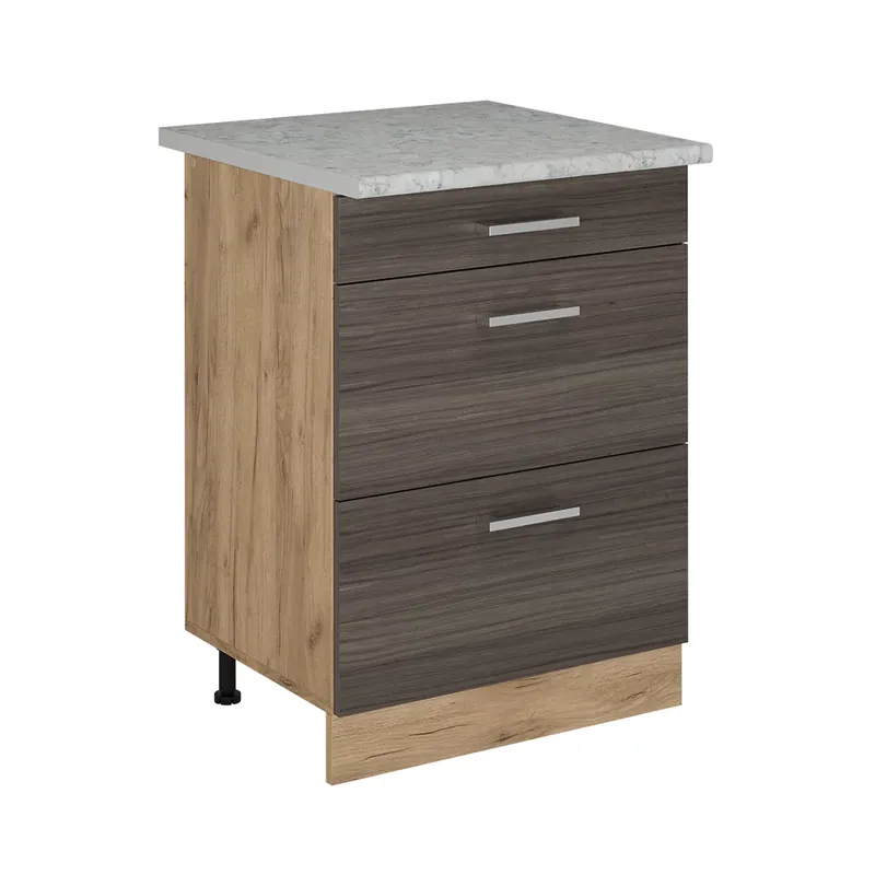 Hit Sezóny Spodní skříňka kuchyňské linky R-Line Ušlechtilá šedá 60 cm PD Mramor Vicco