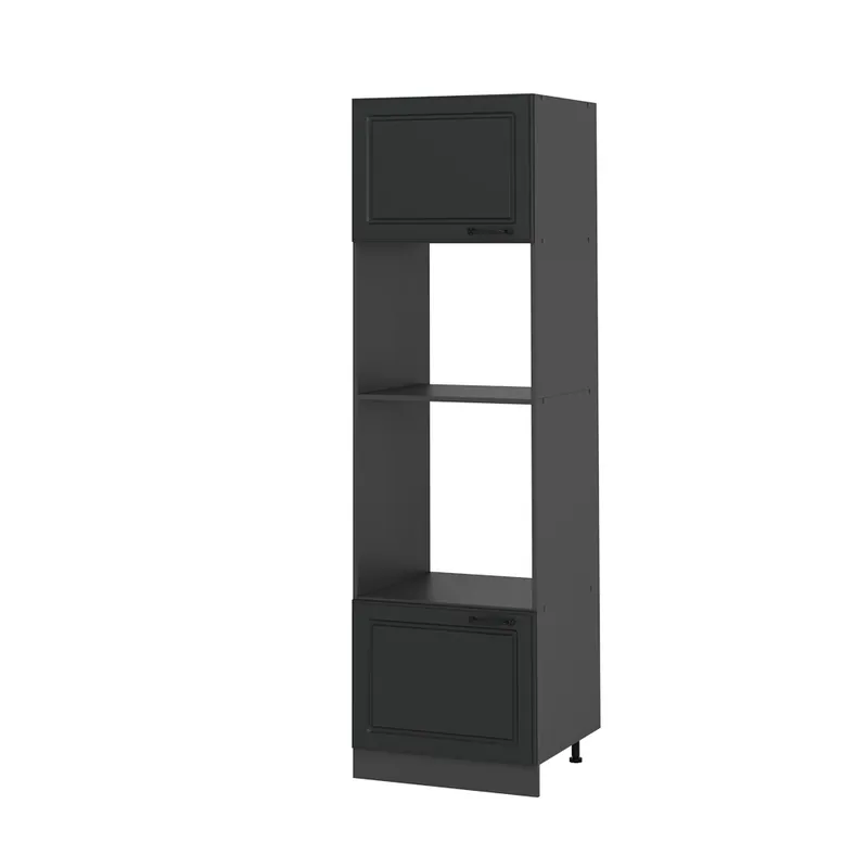 Levný Skříňka na mikrovlnnou troubu R-Line Antracitový venkovský dům 60 cm Vicco