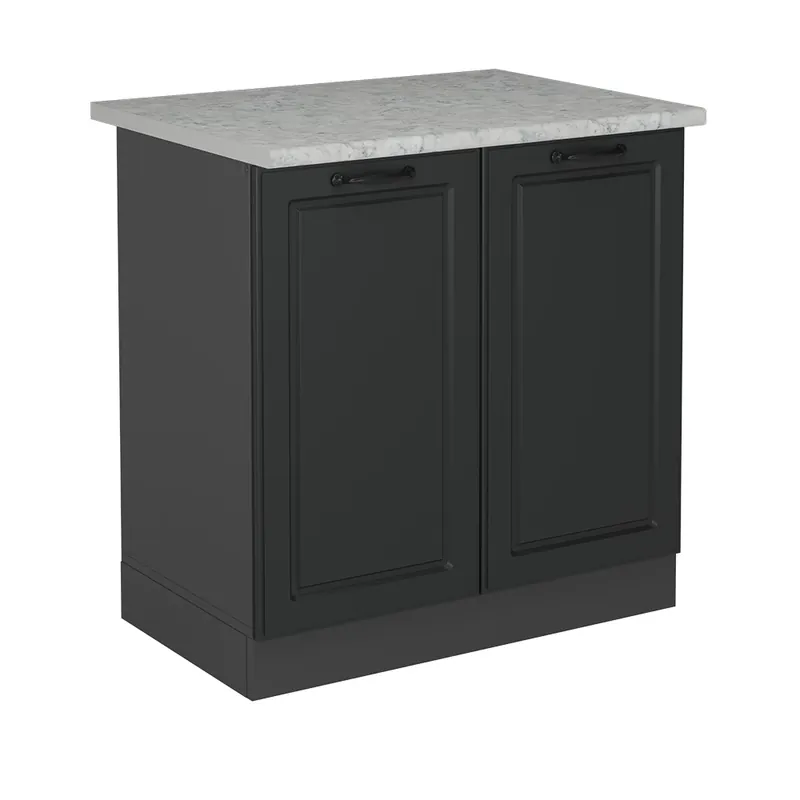 Oblíbený Skříňka pod dřez R-Line Antracitový venkovský dům 80 cm PD Mramor Vicco