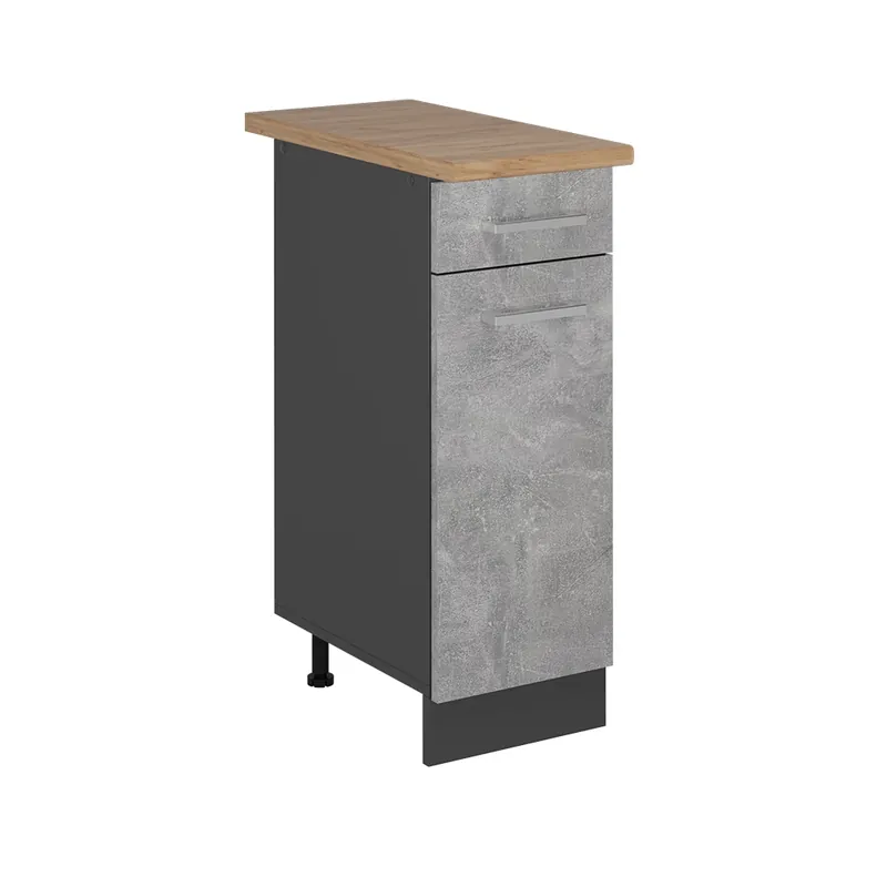 Spodní skříňka kuchyňské linky R-Line Beton 30 cm , PD Dub Vicco Víkendová Akce