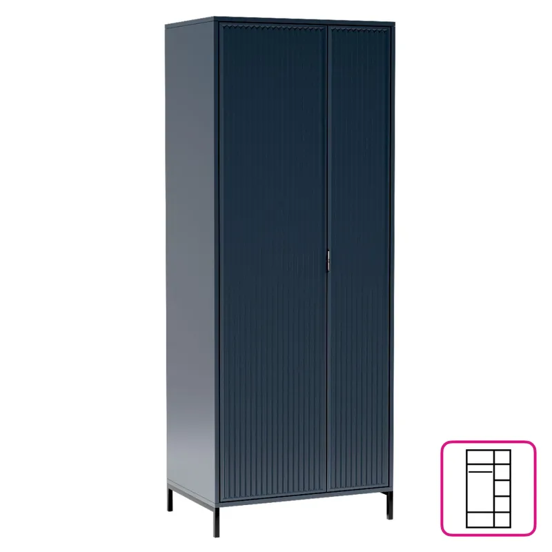 Skříň, indigo modrá, STYLE LS 11 Pouze Dnes