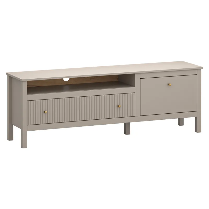 Nejlepší Volba TV stolek, šedohnědá Taupe/dub craft zlatý, KLIO 1D1S/160