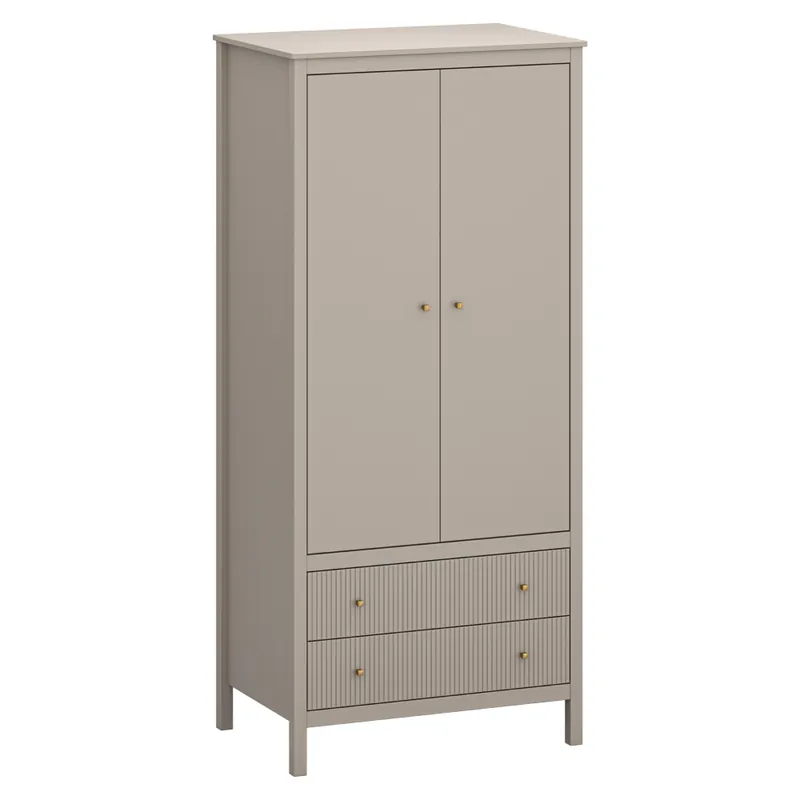 Skříň, šedohnědá Taupe/dub craft zlatý, KLIO 2D2S Super Cena