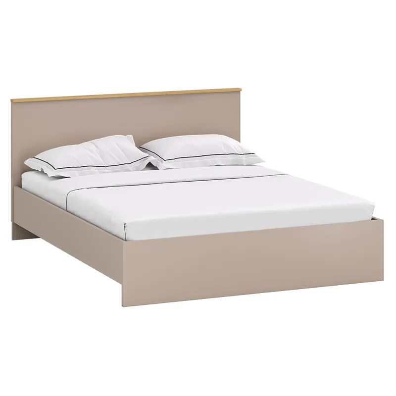 Omezená Nabídka Postel, 160x200, šedohnědá Taupe/dub kamenný, IDOL