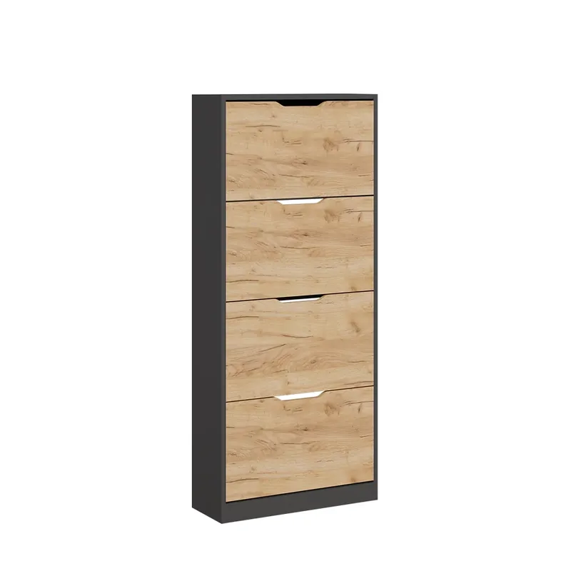 Výklopník na boty Luca Antracit/zlatý dub 59 x 137 cm se 4 přihrádkami Vicco Koupit Online