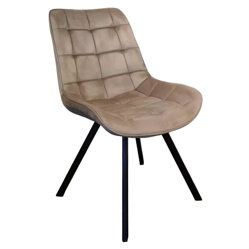 Ověřený Jídelní židle, šedohnědá Taupe Velvet látka/černá, SAMIRA