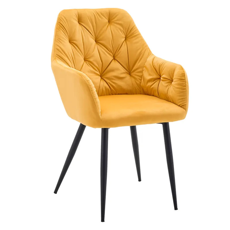 Tovární Cena Designové křeslo, žlutá Velvet látka, VERIO NEW