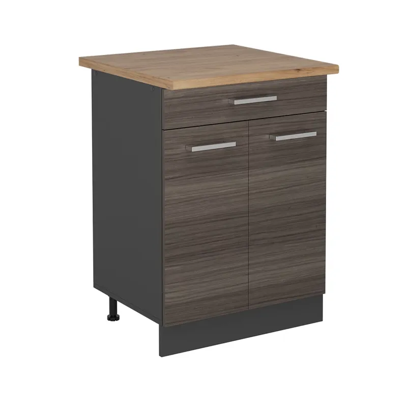 Originální Spodní skříňka kuchyňské linky R-Line Ušlechtilá šedá 60 cm , PD Dub Vicco