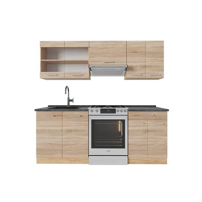 Kuchyňský kout R-Line Dub Sonoma/Goldkraft 200 cm , PD Antracit Vicco Dokud Zásoby Vydrží