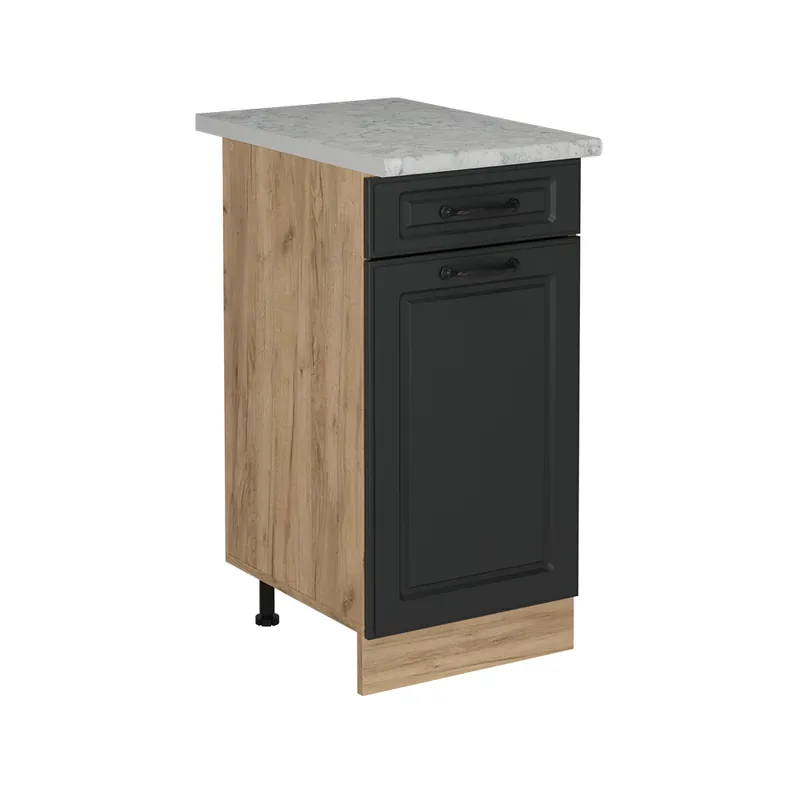 Nízká Cena Spodní skříňka kuchyňské linky R-Line Antracitový venkovský dům 40 cm PD Mramor Vicco