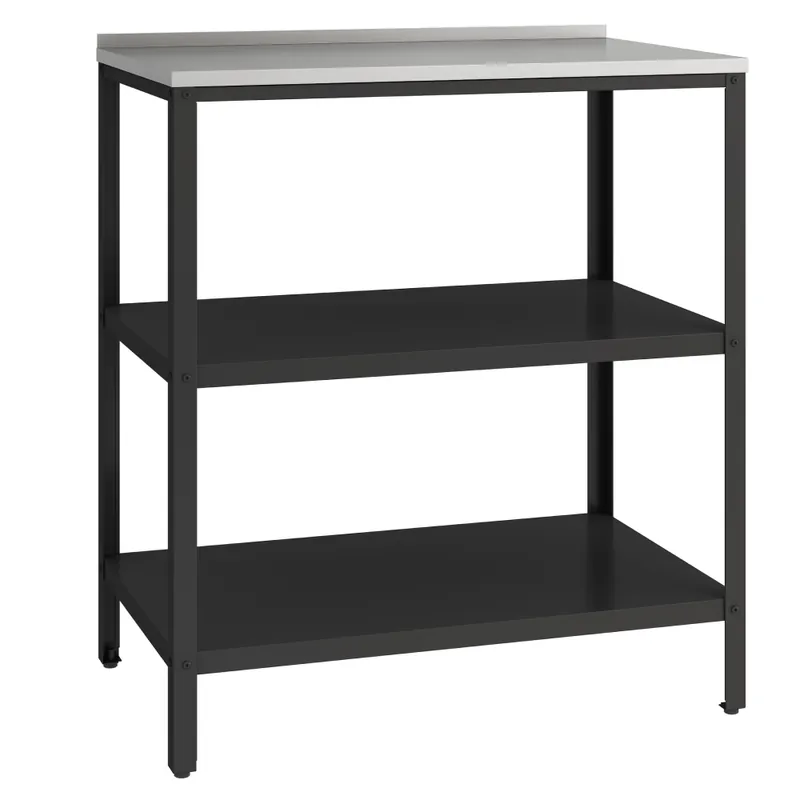 Must-Have Zahradní kuchyňský ostrůvek, ocel, černá, INES TYP 2