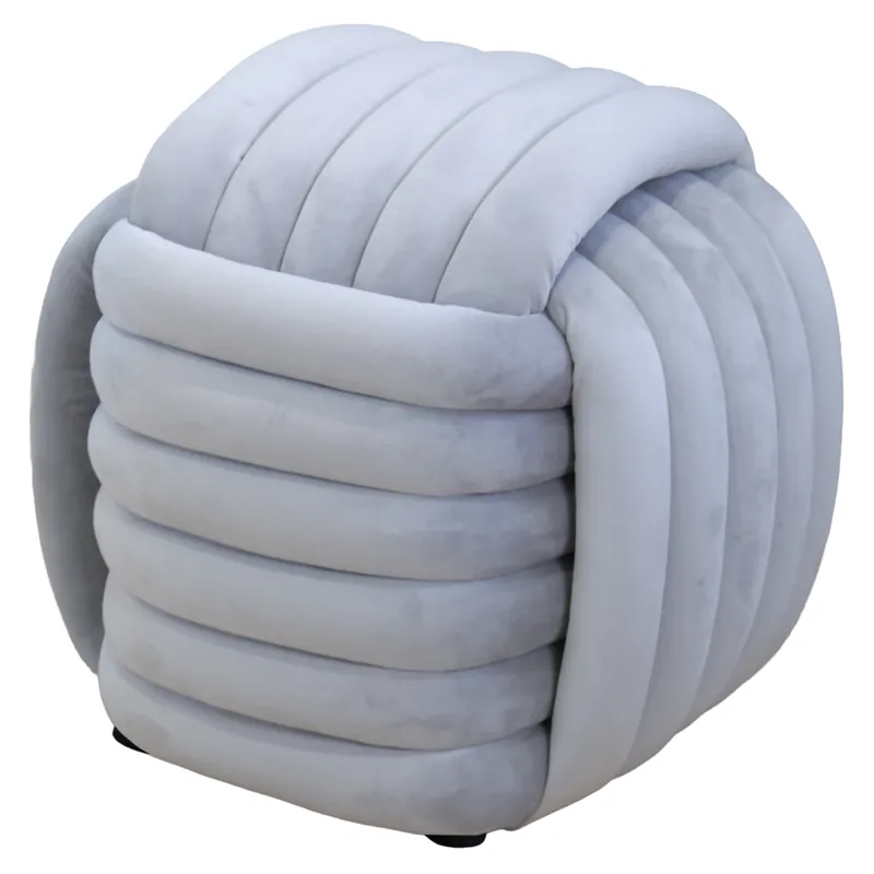 Designový taburet, světle šedá látka, MAGAL Originální