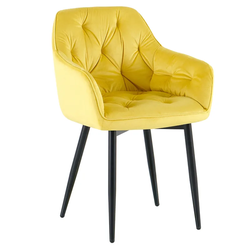 Nejprodávanější Designové křeslo, žlutá Velvet látka, FEDRIS 2 NEW
