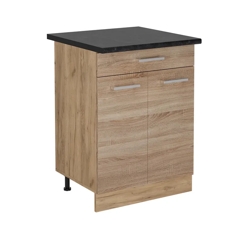 Vrácení Zdarma Spodní skříňka kuchyňské linky R-Line Sonoma 60 cm se zásuvkou, PD Antracit Vicco