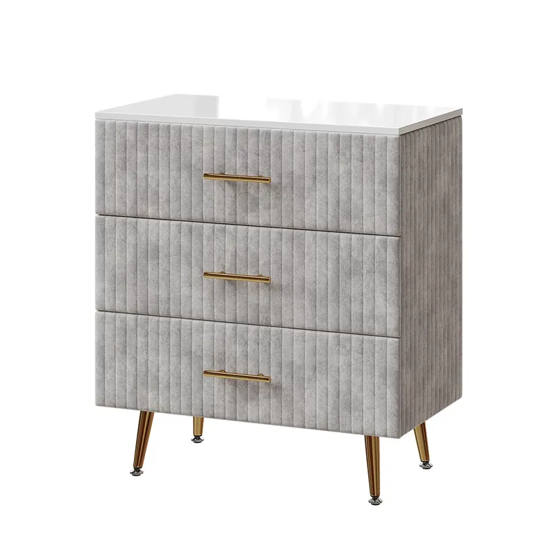 Nízká Cena Komoda Velia Šedá 70 x 78.5 cm se 3 zásuvkami Vicco
