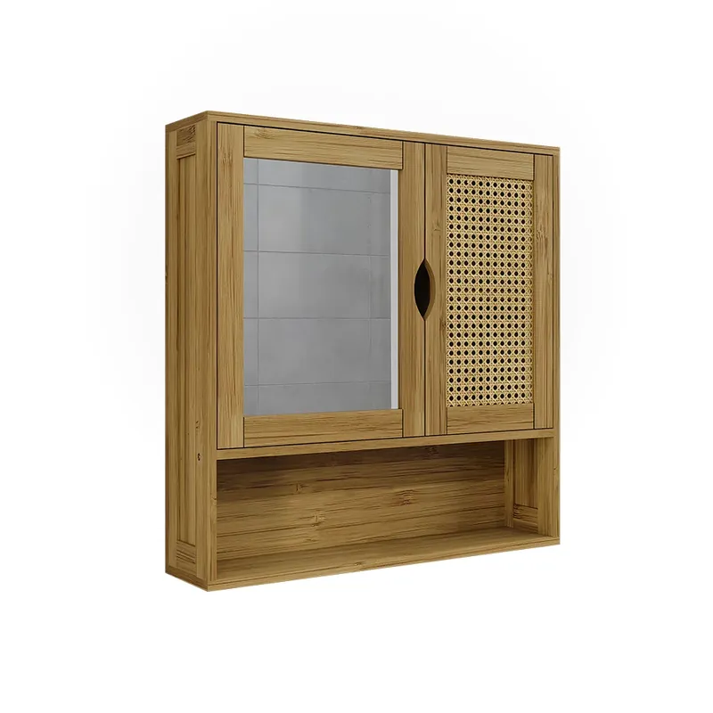 Koupelnová skříňka se zrcadlem Liora Bambus 56 x 58 cm se zrcadlem Vicco Výprodej