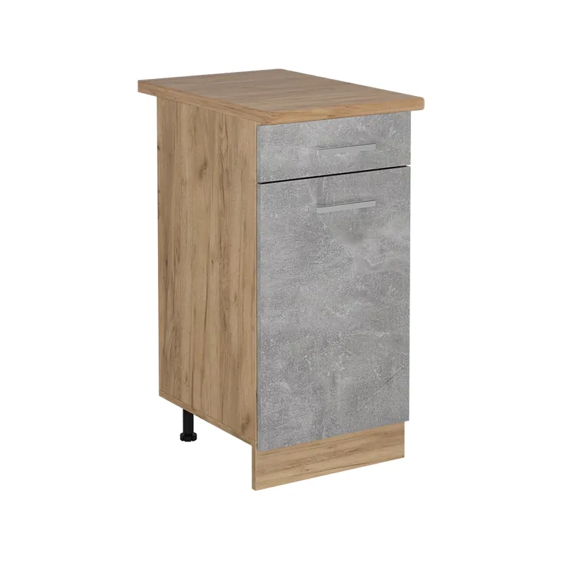 Spodní skříňka kuchyňské linky R-Line Beton 40 cm , PD Dub Vicco Výhodná Nabídka