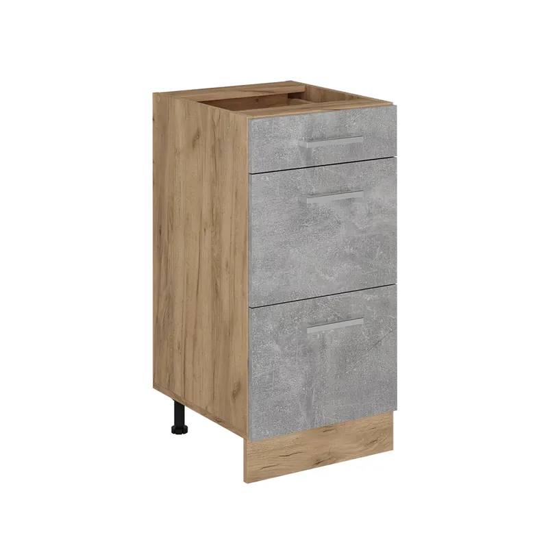 Spodní skříňka kuchyňské linky R-Line Beton 40 cm se zásuvkami, bez pracovní desky Vicco Novinka