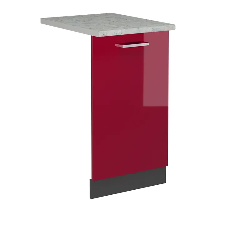 Aktuální Čelní panel myčky R-Line Červená vysoký lesk 45 cm s pracovní deskou Vicco