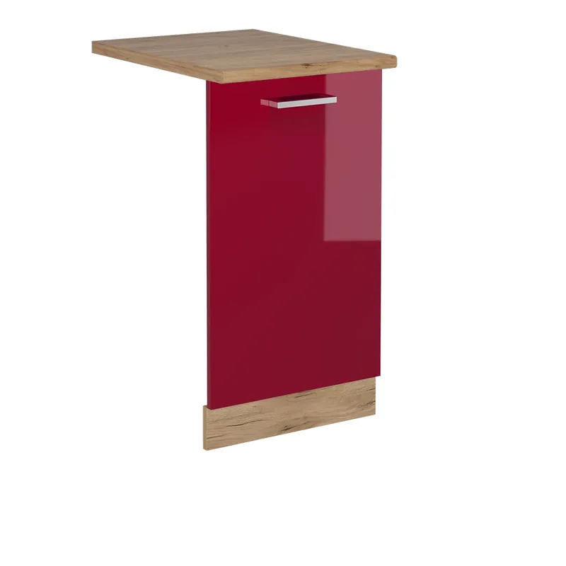 Časově Omezené Čelní panel myčky R-Line Červená vysoký lesk 45 cm , PD Dub Vicco