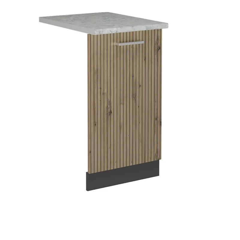 Zlevněný Čelní panel myčky R-Line Řemeslný dub 45 cm s pracovní deskou Vicco