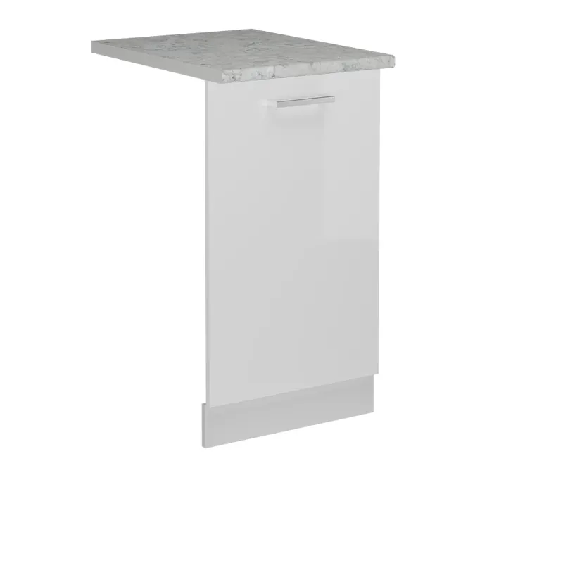 Finální Výprodej Přední panel R-Line Bílá vysoký lesk 45 cm s pracovní deskou Vicco
