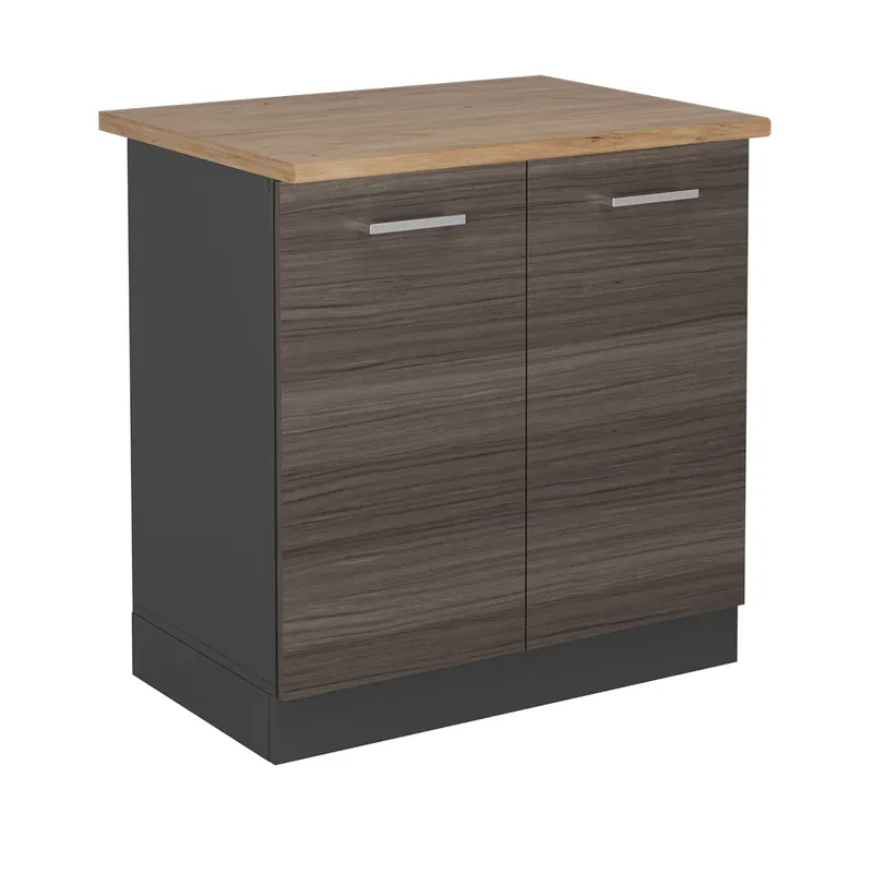 Nová Kolekce Skříňka pod dřez R-Line Ušlechtilá šedá 80 cm , PD Dub Vicco
