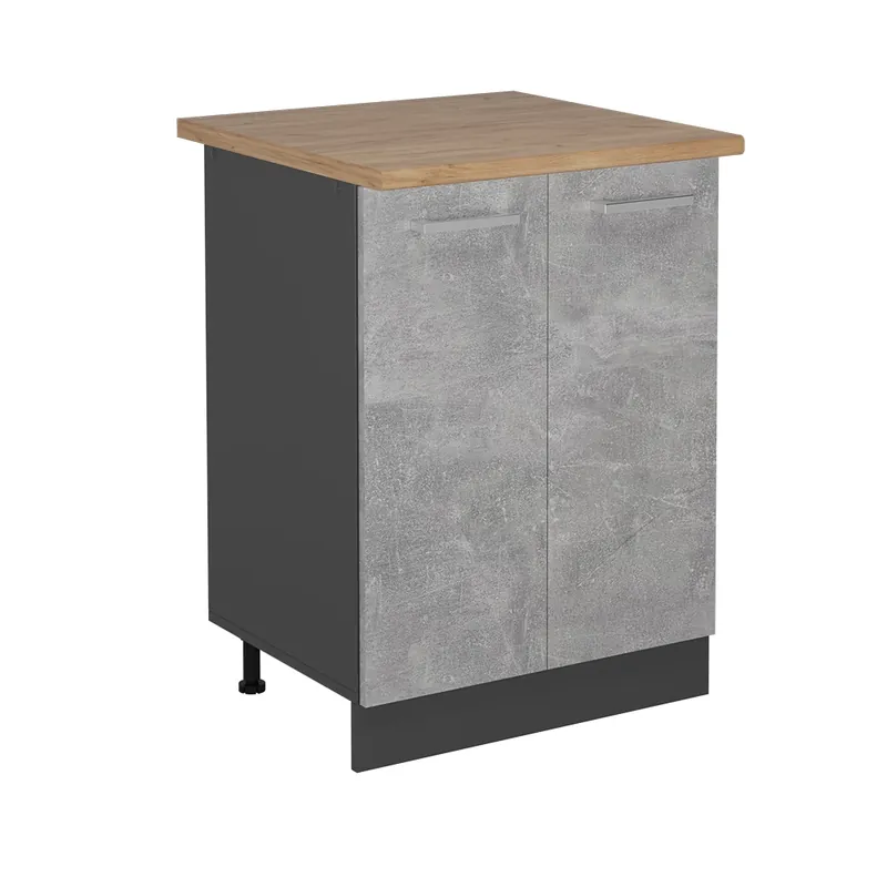 Spodní skříňka kuchyňské linky R-Line Beton 60 cm , PD Dub Vicco Speciální Cena