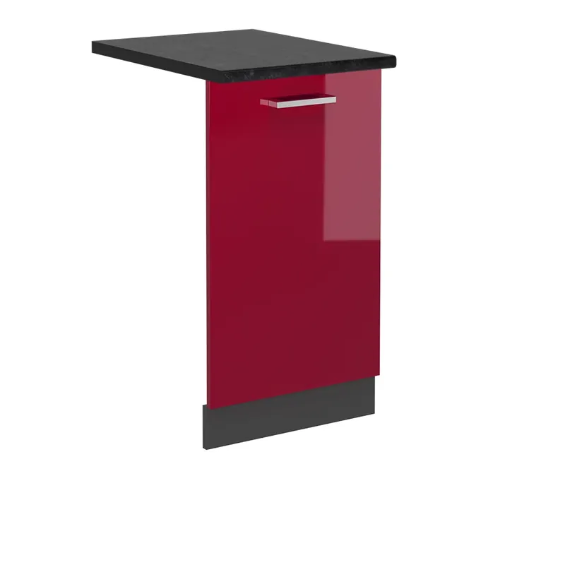 Čelní panel myčky R-Line Červená vysoký lesk 45 cm , PD Antracit Vicco Nová Kolekce