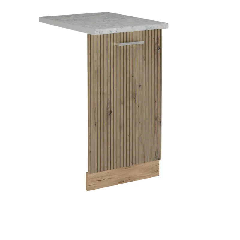 Nová Kolekce Čelní panel myčky R-Line Řemeslný dub 45 cm s pracovní deskou Vicco