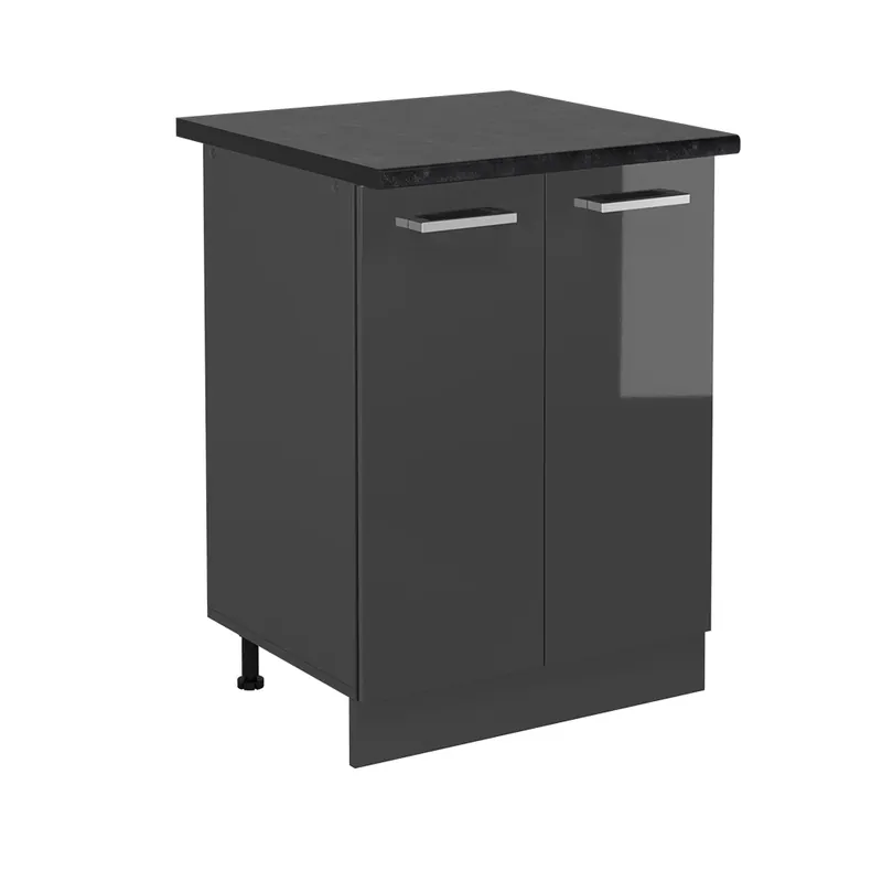 Spodní skříňka kuchyňské linky R-Line Antracitový vysoký lesk 60 cm , PD Antracit Vicco Originální