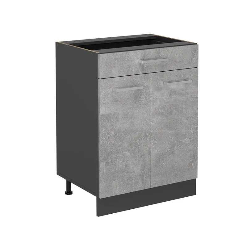 Koupit Online Spodní skříňka kuchyňské linky R-Line Beton 60 cm se zásuvkou, bez pracovní desky Vicco