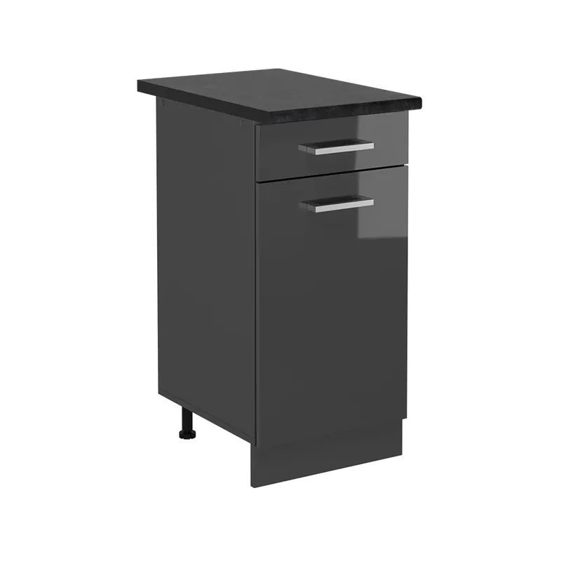 Spodní skříňka kuchyňské linky R-Line Antracitový vysoký lesk 40 cm , PD Antracit Vicco Zlevněný
