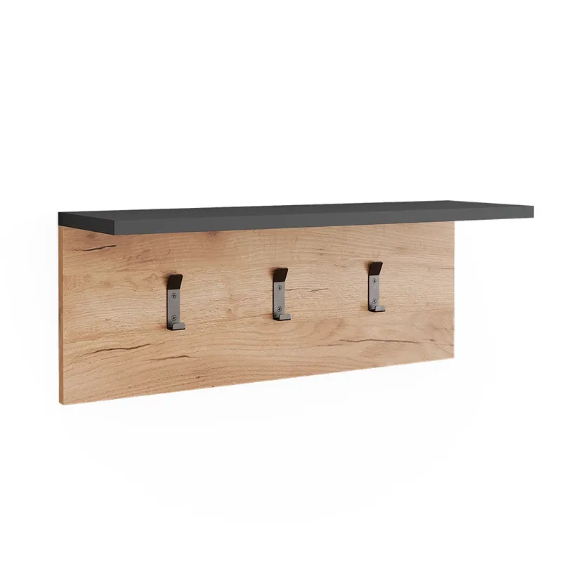 Kup Teď Věšák s policí na klobouky Orlando Antracit/zlatý dub 60 x 21.6 cm Vicco