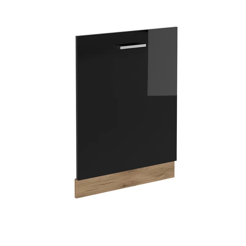 Must-Have Čelní panel myčky R-Line Černý vysoký lesk 60 cm bez pracovní desky Vicco
