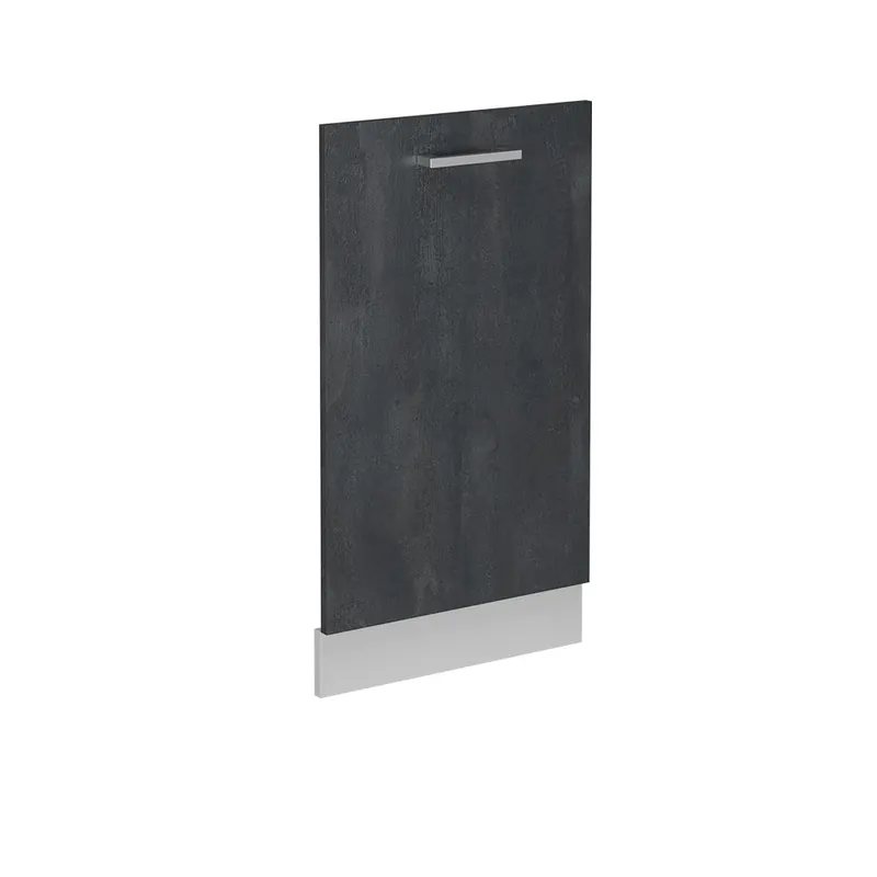 Doprava Zdarma Čelní panel myčky R-Line Černý beton 45 cm bez pracovní desky Vicco