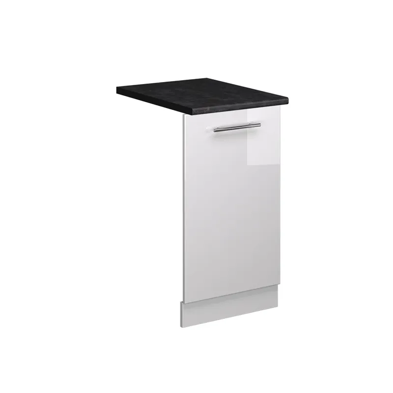 Přímo Od Výrobce Čelní panel myčky Fame-Line Bílá vysoký lesk 45 cm , PD Antracit Vicco