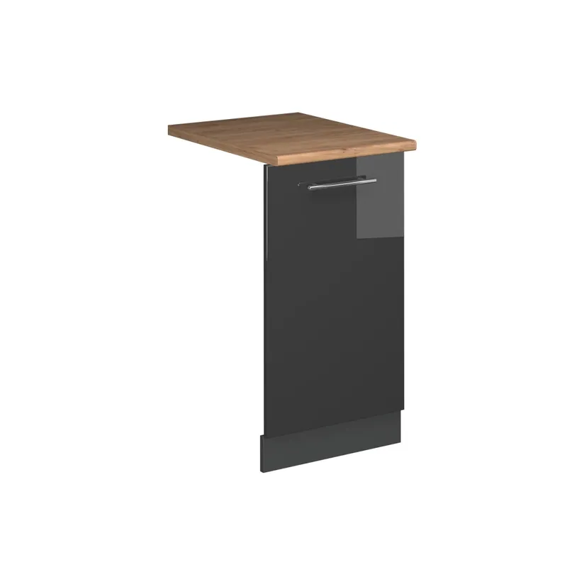Výprodej Čelní panel myčky Fame-Line Antracitový vysoký lesk 45 cm , PD Dub Vicco
