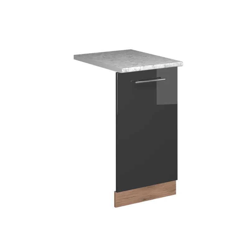 Čelní panel myčky Fame-Line Antracitový vysoký lesk 45 cm s pracovní deskou Vicco Tovární Cena